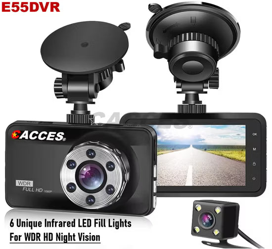 1080p HD Night Vision Dual Dash Cam with 360° View PlugoTech