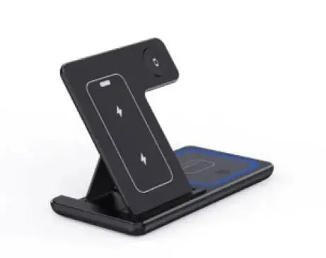 15W 3 In 1 LED Foldable Fast Wireless Charger Stand - PlugoTech
