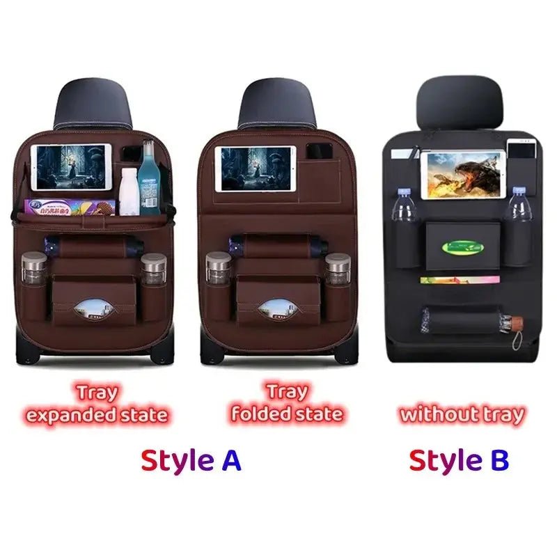 DriveSmart™ Deluxe Car Seat Organizer & Foldable Table - PlugoTech