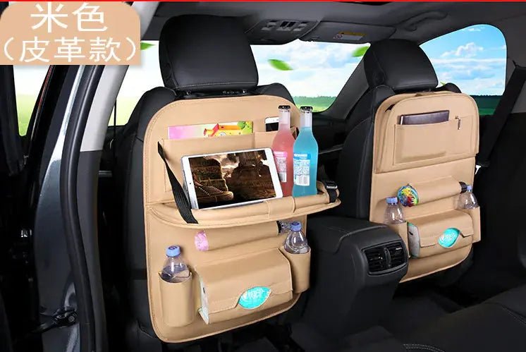 DriveSmart™ Deluxe Car Seat Organizer & Foldable Table - PlugoTech