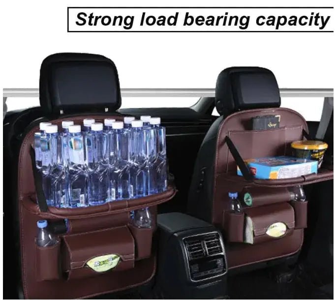 DriveSmart™ Deluxe Car Seat Organizer & Foldable Table - PlugoTech