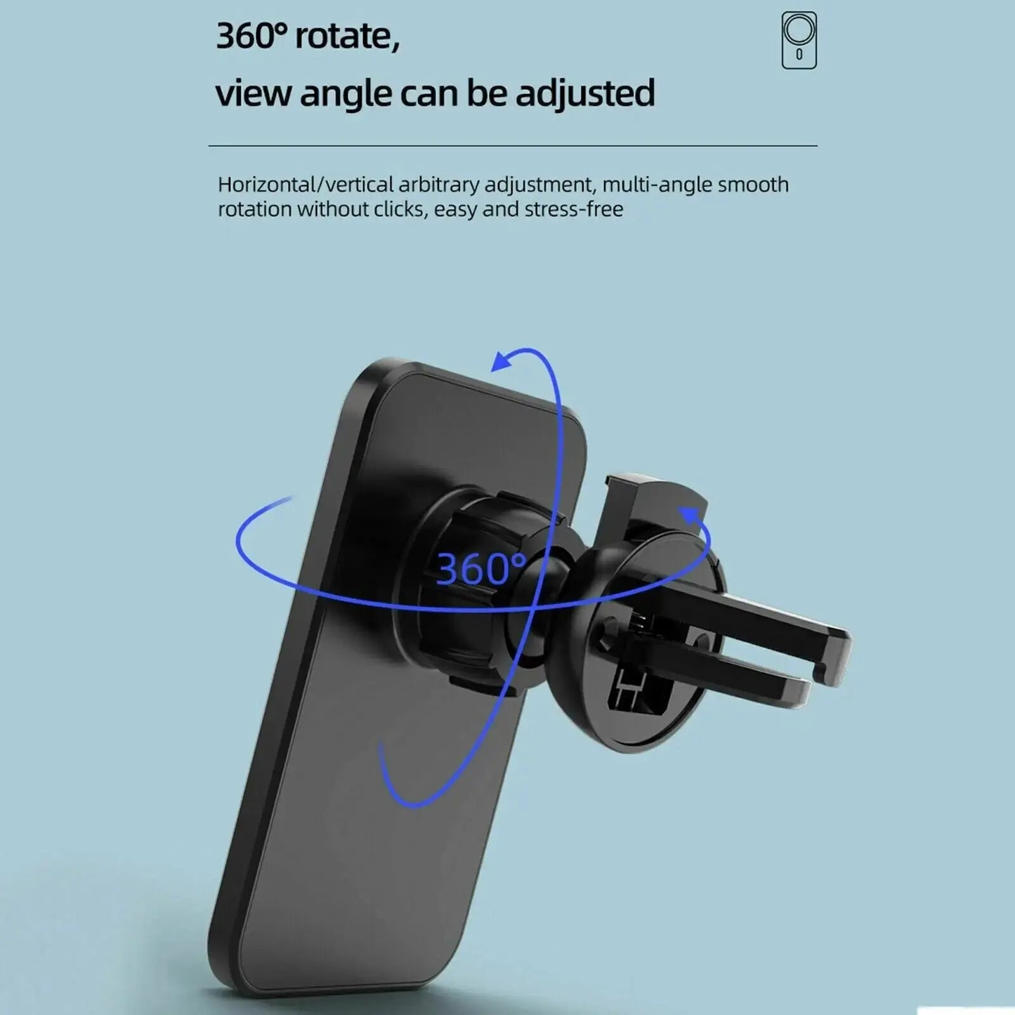 MagniCharge™ 15W MagSafe Magnetic Wireless Car Charger & Mount - PlugoTech