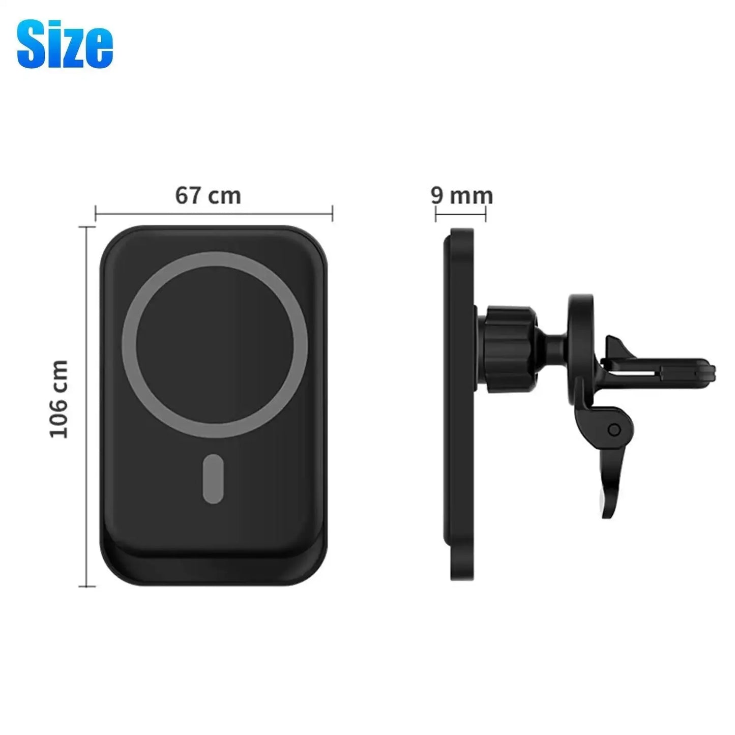 MagniCharge™ 15W MagSafe Magnetic Wireless Car Charger & Mount - PlugoTech