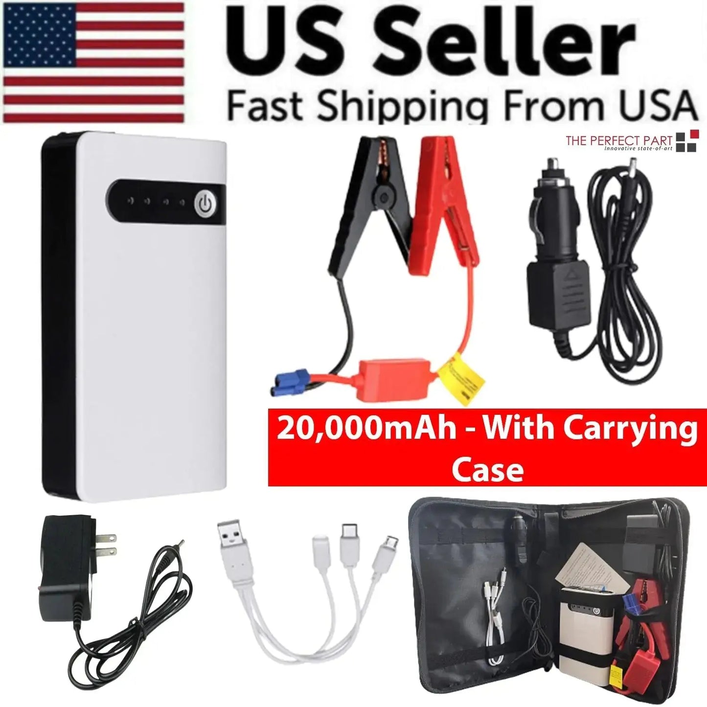 WhiteEdge™ 20K PowerJump Starter & Power Bank - PlugoTech