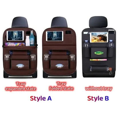 DriveSmart™ Deluxe Car Seat Organizer & Foldable Table - PlugoTech