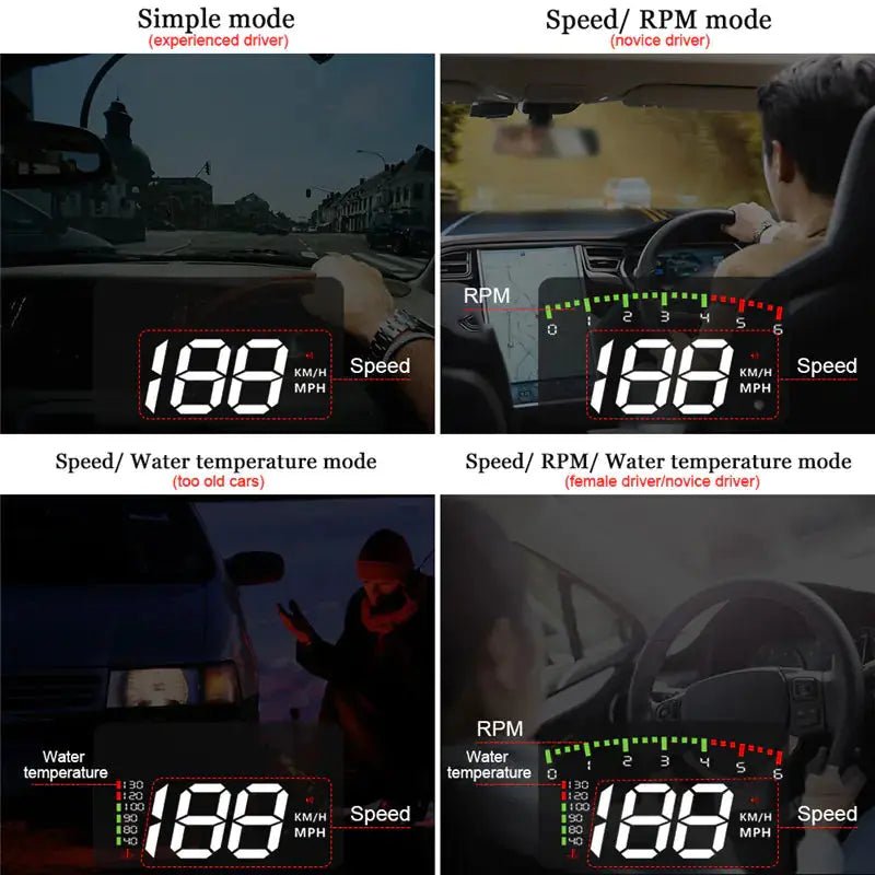 HUD Head - Up Display OBD Speed Projector - PlugoTech