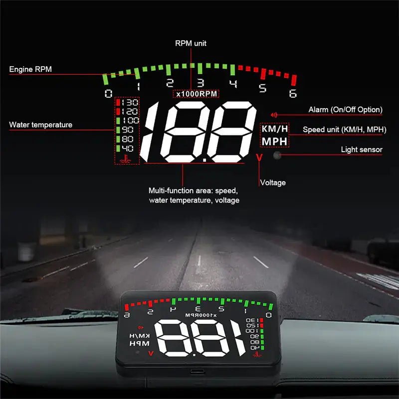 HUD Head - Up Display OBD Speed Projector - PlugoTech