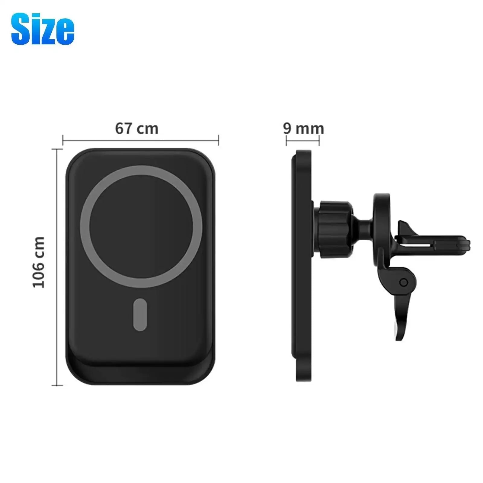 MagniCharge™ 15W MagSafe Magnetic Wireless Car Charger & Mount - PlugoTech