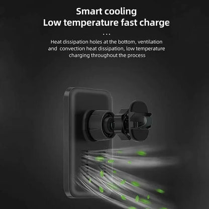 MagniCharge™ 15W MagSafe Magnetic Wireless Car Charger & Mount - PlugoTech
