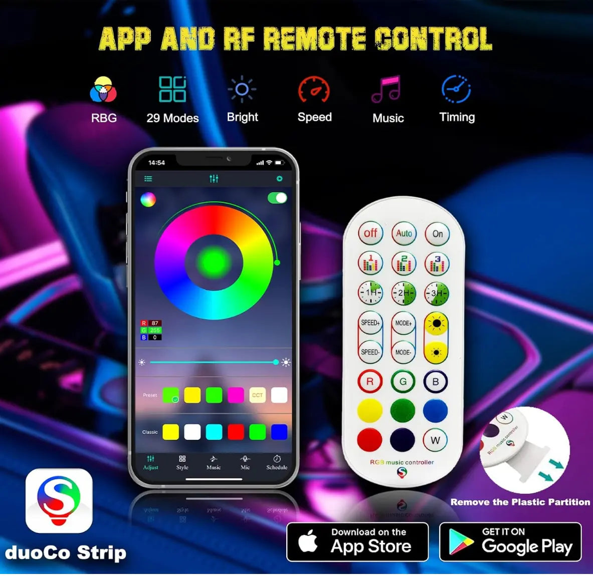 PlugoTech | App-Controlled Car & Foot Ambient Lights PlugoTech