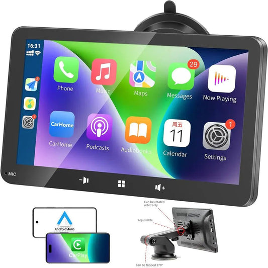 SmartDrive™ Wireless CarPlay & Android Auto Touchscreen Hub - PlugoTech
