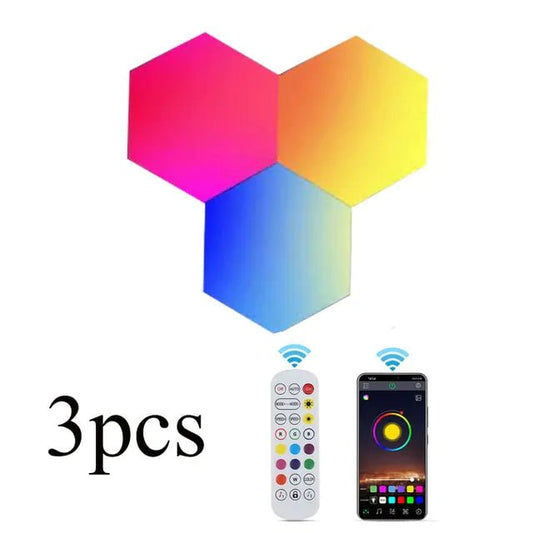 Hexagon LED Wall Light Set - PlugoTech